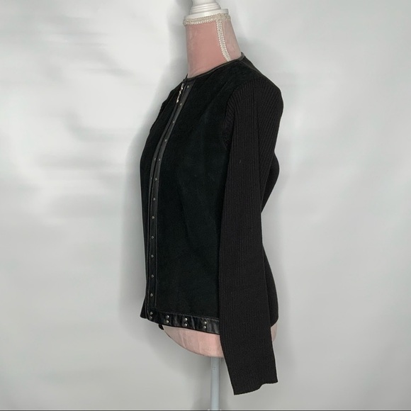 ESCAPADE leather‎ suede and silk gorgeous jacket. - Picture 8 of 14